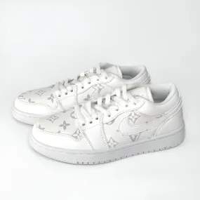 White LV Jordan 1 Low