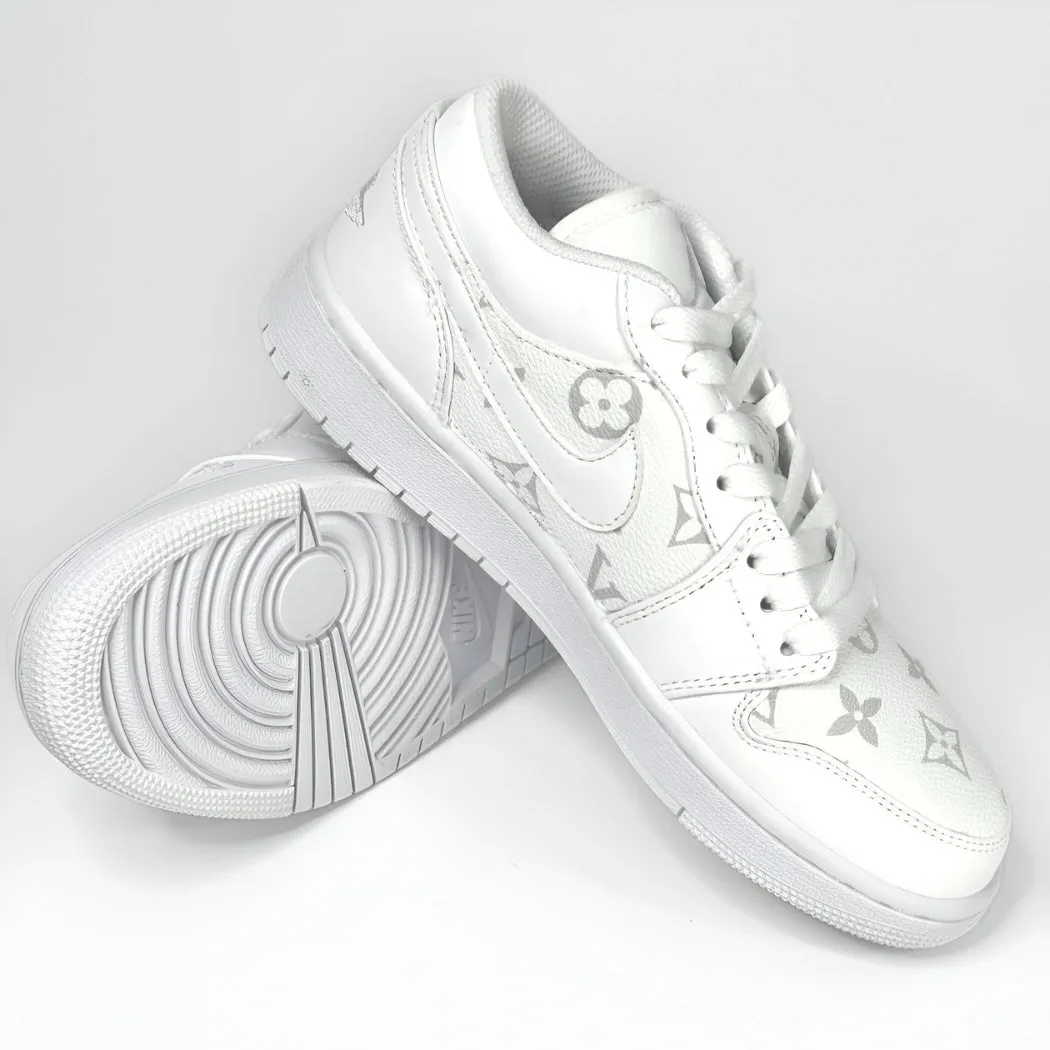 White LV Jordan 1 Low