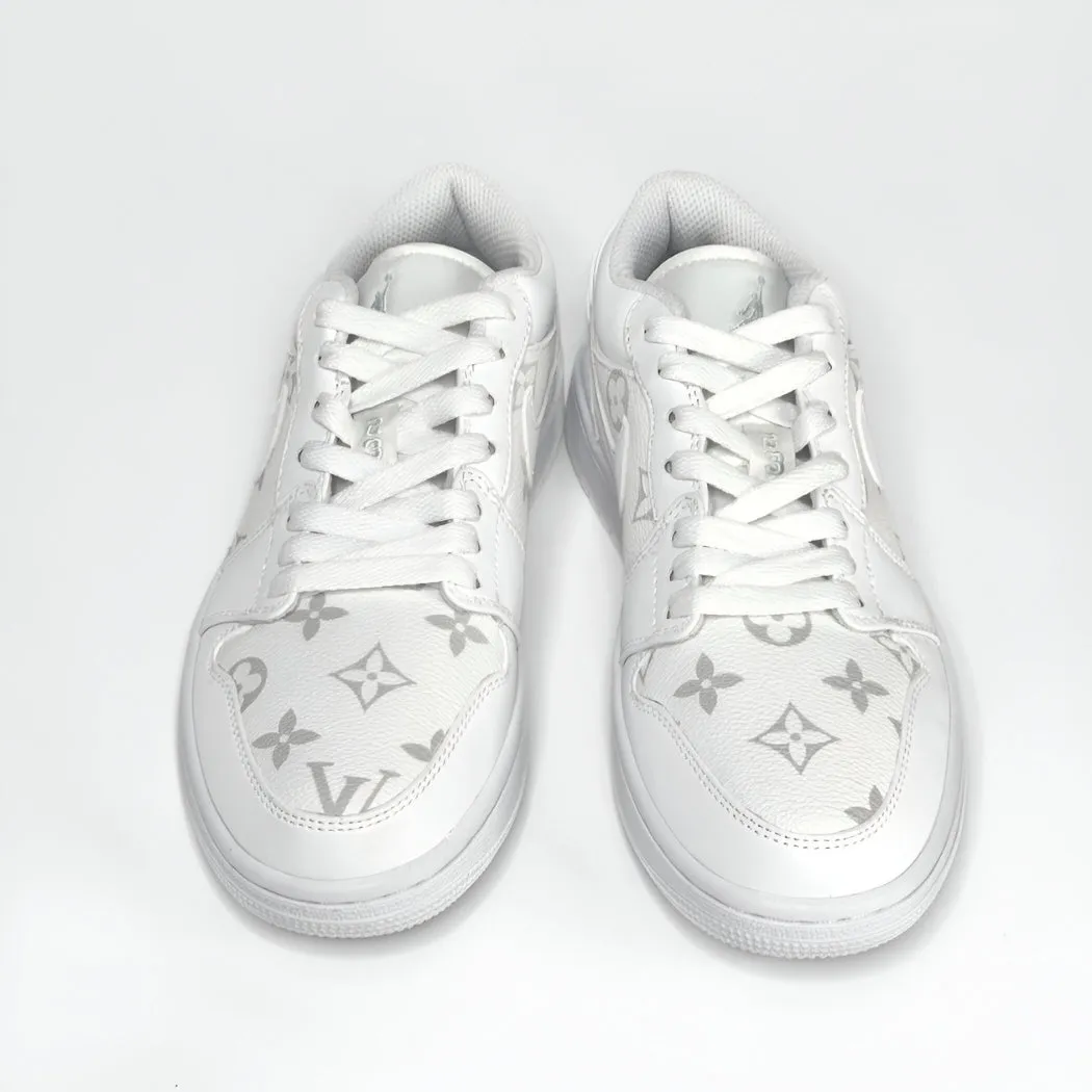White LV Jordan 1 Low