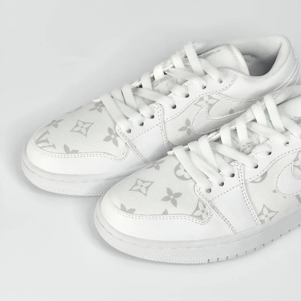 White LV Jordan 1 Low
