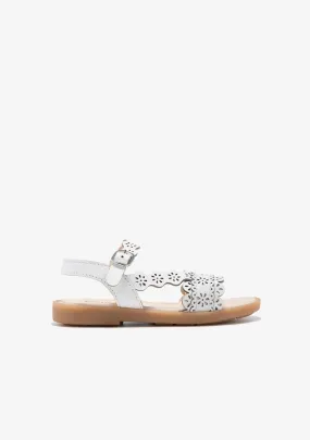 White Texture Sandals
