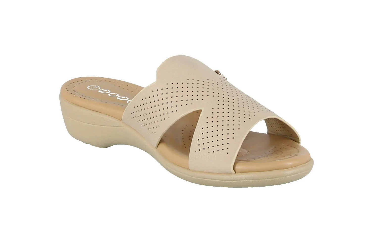 WOMAN'S SHOES BEIGE PU COMFORT SANDALS TR35-24