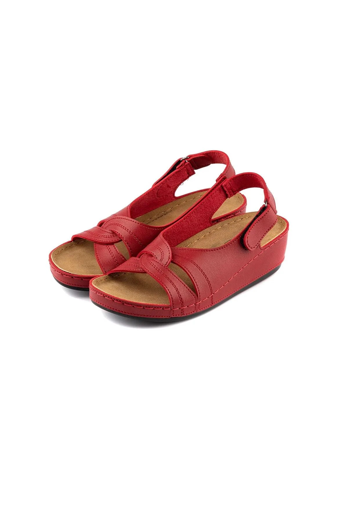 Women's Orthopedic Anatomical Sole Heeled Comfort Model Mother Middle Age Young Stylish Sandal